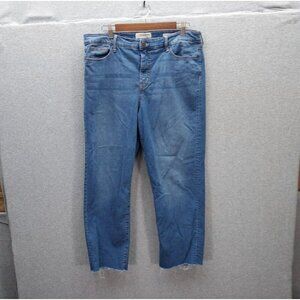 Social Standard Jeans 14 Slim Straight Blue Medium Wash High-Rise Stretch Womens